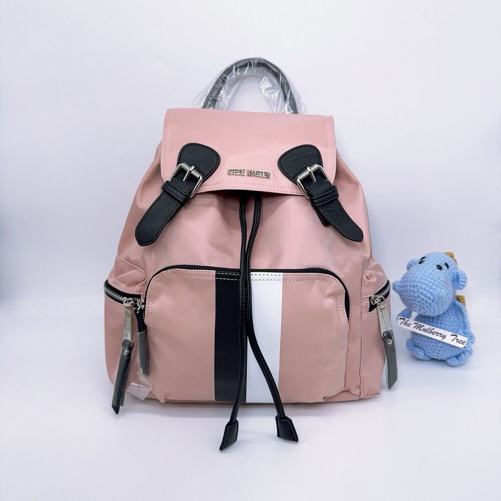 Steve Madden Women’s Nylon Blush Pink Backpack Lightweight NWT Large Pockets
